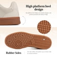thumbnail image 5 of Women’s Arch Support Platform Sneakers, Lace Detail Low Top Casual Shoes with Supportive Insole, Ribbon Laces and Rubber Sole for Walking, 5 of 6
