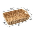 thumbnail image 4 of StorageWorks Water Hyacinth Baskets, Wicker Woven Baskets with Handles, Large, 2-Pack, 15" x 10.6" x 5.3", 4 of 7
