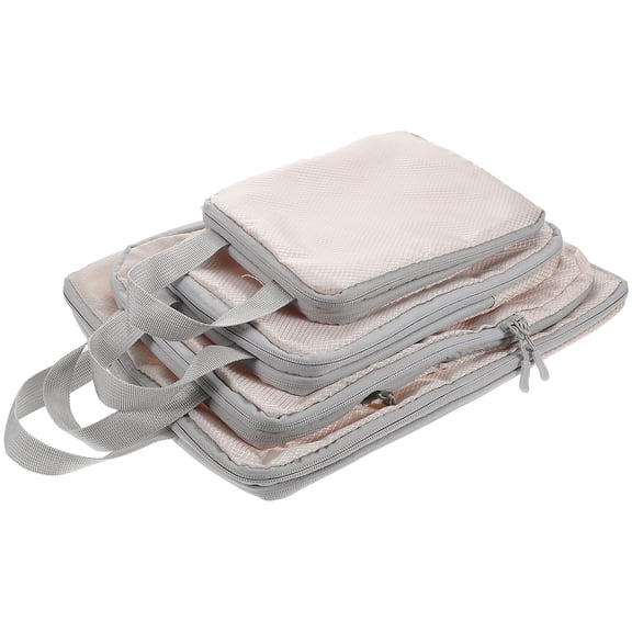 5pcs Compression Packing Cubes Set For Travel Multi Functional Luggage Organizers For Clothes Shoes Toiletries Travel Essentials For Men And Women