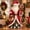 Santa Claus, variant on Christmas Witch Resin Figurine Decoration, Holiday Tabletop Decor with Candy Cane Staff and Cauldron Basket