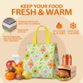 thumbnail image 5 of Pioneer Flower Floral Print Pattern Insulated Lunch Bag for Women & Adults,Large Portable Soft Cooler Lunch Bag,Thermal Food Storage Tote with Pearl Cotton,8.66L,8.75x5.75x9.5 Inch, 5 of 6