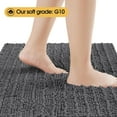 thumbnail image 4 of HAKUNA Upgrade Extra Large Grey Bathroom Rug Set 3 Pieces Gray Ultra Soft, Thick Absorbent Bath Mats, Non Slip Chenille Toilet Mat for Bathroom, Bedroom, Kitchen, Charcoal, 4 of 8