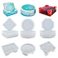 thumbnail image 4 of Silicone Coaster Molds With Storage Box 4 Styles Lightweight Reusable Mold For Diy Art Craft Cup Mats, 4 of 7