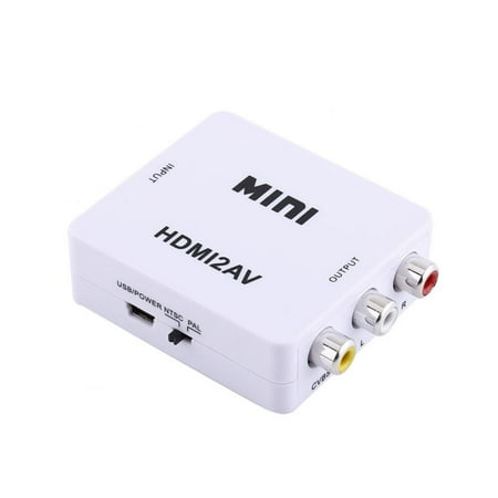 Adapter Converter,VGEBY 1pc Digital Mini 1080P HDMI to RCA Audio Video AV CVBS Adapter Converter For HDTV WD