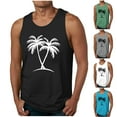 thumbnail image 2 of GERsome Mens Tank Tops Summer Beach Vacation Muscle Tee Hawaiian Graphic Crewneck Sleeveless T Shirts S-2XL, 2 of 5