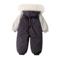 thumbnail image 3 of Hotiary Baby Clothes Boys and Girls Winter Patchwork Contrasting Ski Suits Lightweight Warm Hooded Jumpsuits for 9M-3T Infant Toddler, 3 of 9