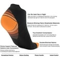 thumbnail image 4 of Capreze Athletic Ankle Compression Sock For Women Men,15-20 mmHg Running Compression Sock,Low Cut Compression Sock for Plantar Fasciitis, Heel Foot Pain Relief Arch Support Orange L/XL 10-Pair, 4 of 7