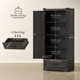 thumbnail image 3 of HOMCOM 69" Tall Kitchen Storage Cabinet with Adjustable Shelves, 3 of 10