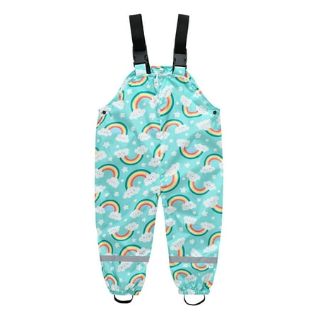 

nsendm Girls Fleece Lined Raincoat Toddler Kids Boys Girls Rain Dungarees Windproof Waterproof Girls Boots Toddler 8 Multicolor 4-5 Years