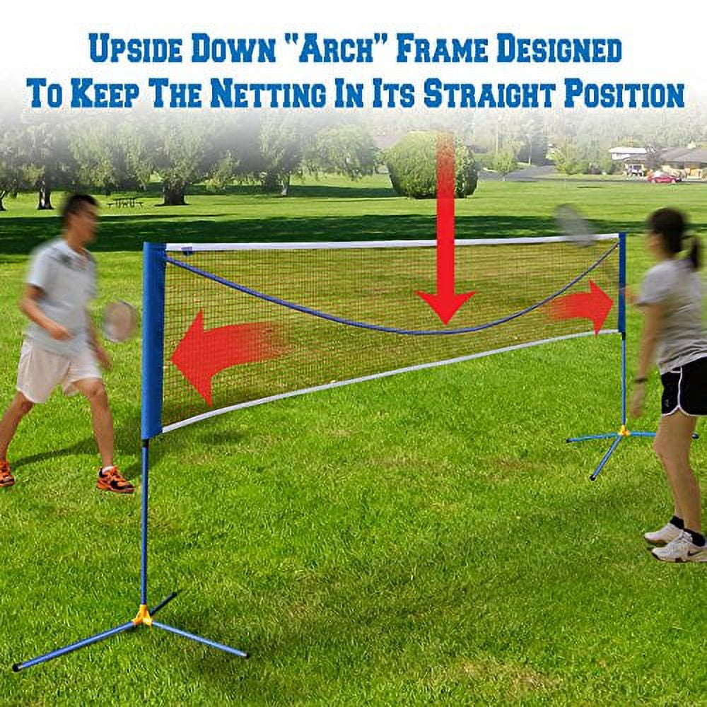 Sunrise Umbrella Outdoor Portable Volleyball Badminton Net, with Stand 16.7'