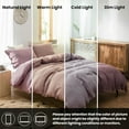 thumbnail image 4 of Simple&Opulence 100% Washed Linen Duvet Cover Queen Size -3 Pieces - Natural Flax French Country Bedding Set - Breathable Farmhouse Comforter Cover with Coconut Button Closure - Purple, 4 of 6