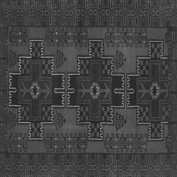 Ahgly Company Indoor Square Persian Gray Traditional Area Rugs, 8' Square