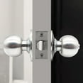 thumbnail image 4 of Bouton de Porte avec Serrure Ensemble de Serrure de Porte avant en Acier Inoxydable Léger Résistant à l'Usure pour Chambre Salle de Bain Salle de Classe Débarras Poignée Ronde Sans Bavure Poignées de Porte Intérieures avec 3 Clés, 4 of 5