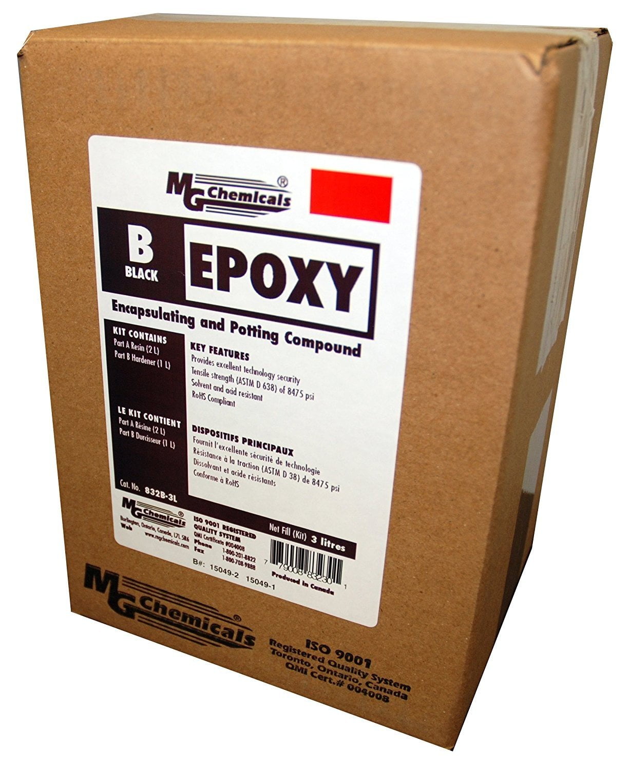 Mg Chemicals 832B60L Black Epoxy Encapsulating and Potting Compound