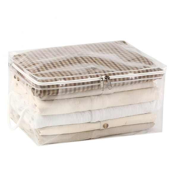 XIBUFE Zippered Blanket Storage Bags 4 Sizes Closet Storage Packing Bags for College Dorm