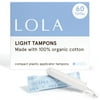 LOLA Light Tampons, Organic Cotton, Compact Plastic Applicator, 60 Count