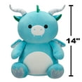 thumbnail image 3 of Squishmallows Original 14 inch Avril the Teal Dragon Squeezemallows – Child's Ultra Soft Plush Toy, 3 of 7