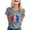 Grey, variant on Conairie Womens 250 Anniversary USA Shirt Letter Print Crew Neck Patriotic 1776-2026 July 4th T-Shirts Casual Short Sleeve Basic Blouses Vacation Clothes Army Green L