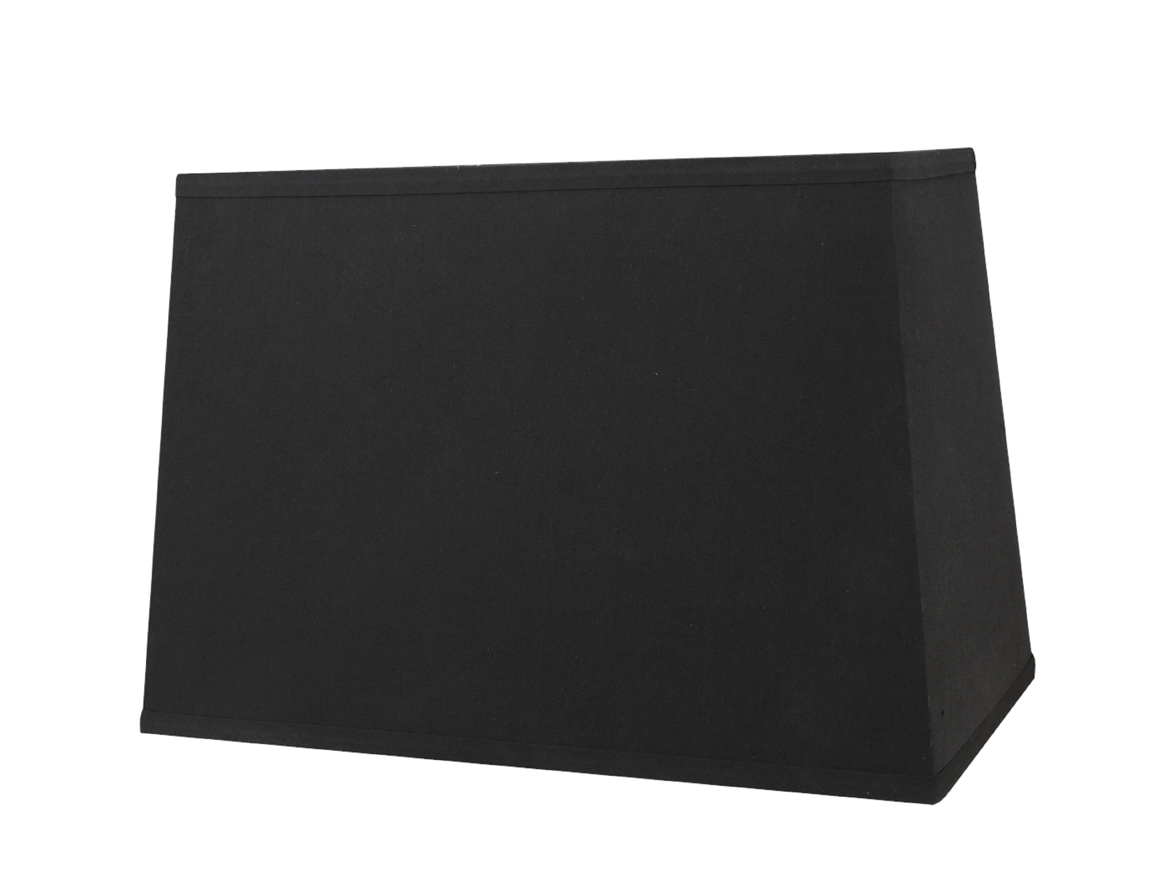 Aspen Creative 36061 Transitional Rectangle Hardback Shaped Spider Construction Lamp Shade in Black, 16" + 9" wide (14" + 7") x (16" + 9") x 11"