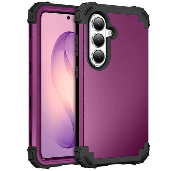 for Samsung Galaxy S26 Case, Heavy Duty Military Grade Drop Protection Hybrid Cover, Rugged Shockproof Dustproof Triple-Layers Tough Phone Case for Samsung Galaxy S26, Purple