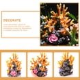 thumbnail image 4 of Yellow Resin Coral Decoration for Aquariums and Fish Tanks Perfect for Betta Tank Layout Gifts 6.5, 4 of 6