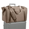 thumbnail image 3 of Fit & Fresh Premium Neoprene Weekender Bag, Travel Bag Trolley Sleeve, Carry on Duffel Bags, Taupe, 3 of 9