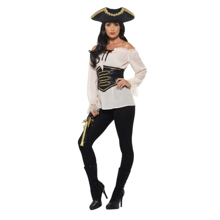 Deluxe Pirate Shirt Ladies Adult Ivory Deluxe Pirate Shirt Ladies Adult Ivory
