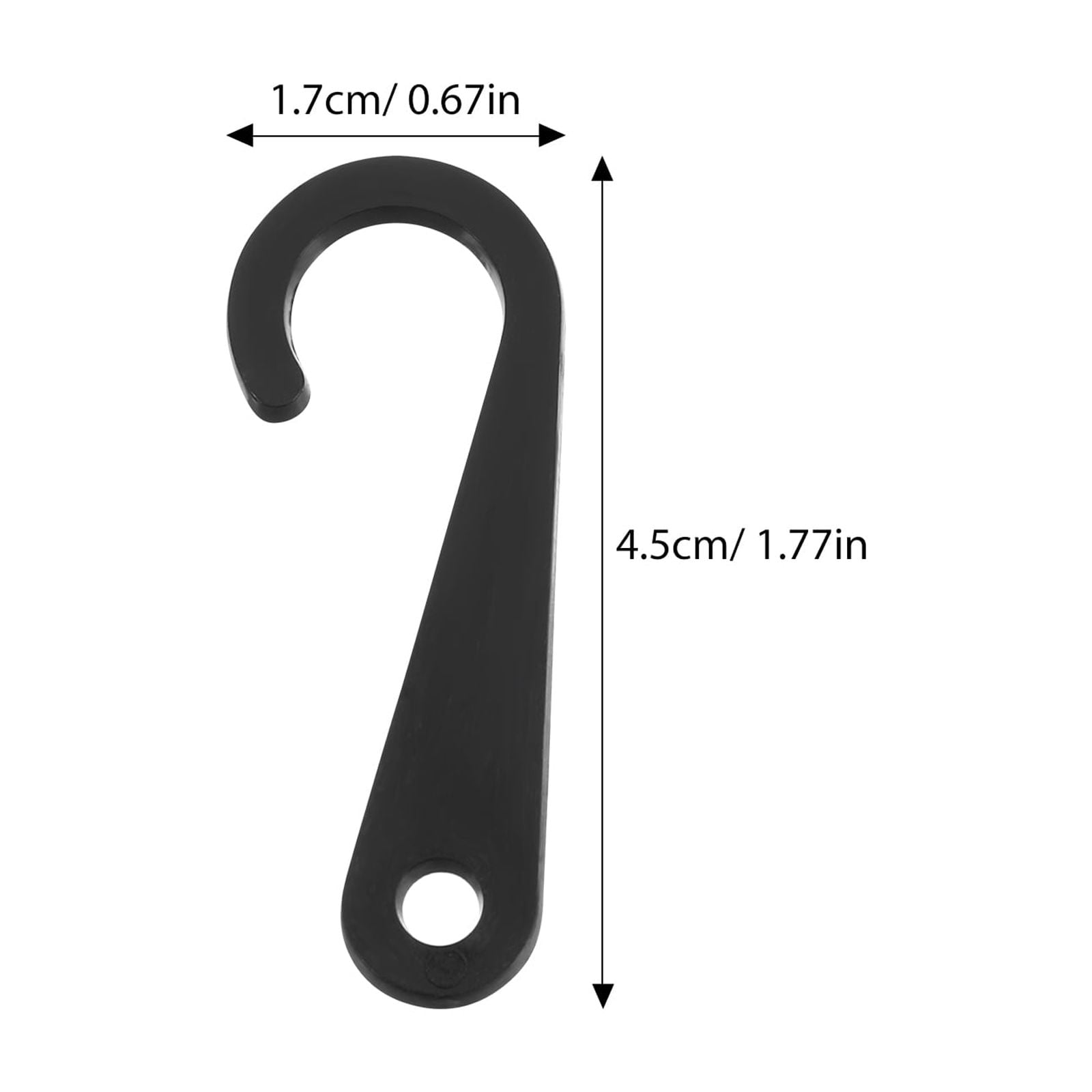 FRCOLOR 500pcs Sock Display Hooks Black Reusable Plastic J Hook Pothook Hanger Underwear Sock Hooks Plastic J Hooks for Sock Hat Gloves