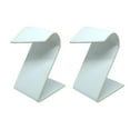 thumbnail image 1 of Novel Box White Leatherette Earring Stand Earring Showcase Displays Earring - 2pcs, 1 of 3