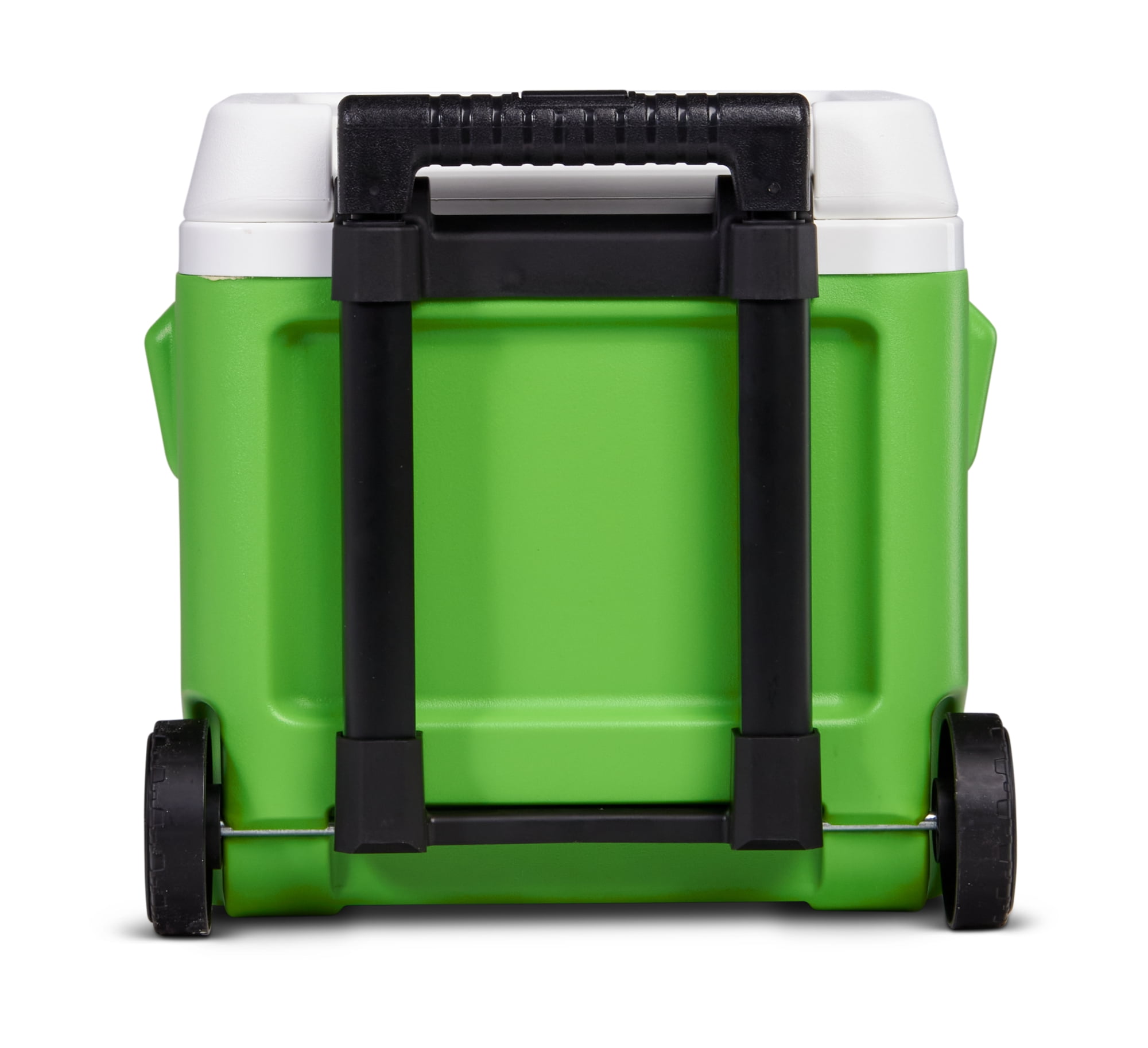 green coleman cooler with wheels