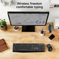 thumbnail image 3 of Wireless Keyboard and Mouse Combo, memzuoix 2.4G Full Size Keys Ergonomic Silent Keyboard and 1400DPI Ergonomic Mouse for Windows, Mac OS Desktop/Laptop/PC, Black, 3 of 8