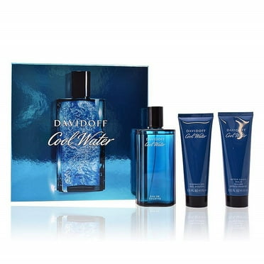 COOL WATER by Davidoff 3 PIECE GIFT SET - 4.2 OZ EAU DE TOILETTE SPRAY NEW Box