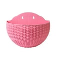 thumbnail image 1 of fastboy Flower Pot Wall Mounted Hanging Basket Planter Garden Plant Container Outdoors Solid Color Flowerpot for Balcony Pink/L, 1 of 6
