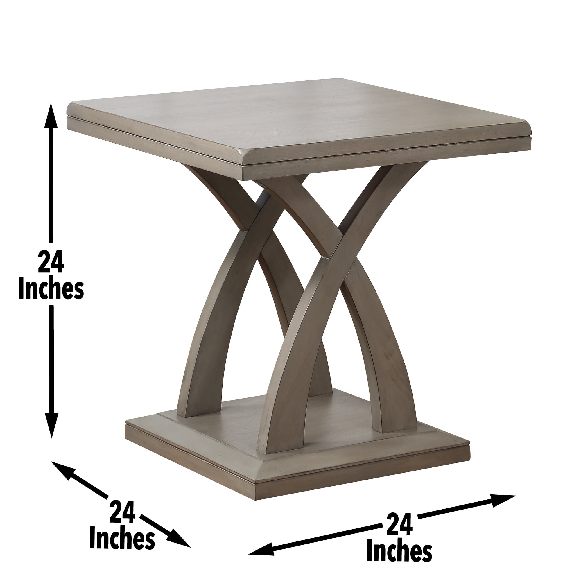 Steve Silver Jocelyn Gray Wood End Table