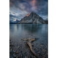 thumbnail image 2 of Zheng, Michael 17x24 Black Ornate Wood Framed with Double Matting Museum Art Print Titled - A Cloudy Day In Bow Lake, 2 of 4
