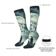 thumbnail image 6 of Fotbe Scary Moon And Clouds print Women's Men's Novelty Crew Socks Cotton Socks Knee High Socks for Walking,Running,Nurses,Pregnancy, 6 of 8