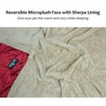 thumbnail image 2 of KritterWorld Microplush Sherpa Fleece Blanket, Snuggle Puppy, Cat, Dog Blanket for Couch, Car, Trunk, Cage, Kennel, Dog House, Ultra-Soft Plush Blanket, Wine/Tan, 45’’ x 30’’, 2 of 3