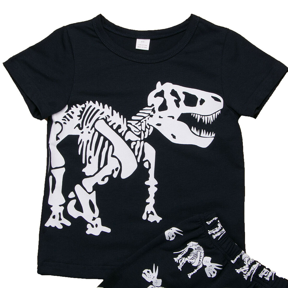 2021 Kid Little Boys Summer Outfit Dinosaur Short Sleeve with Shorts Clothes - image 3 of 5