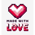 thumbnail image 4 of "Made With Love" Youth White Crew Neck Short Sleeve Tee-Small, 4 of 4