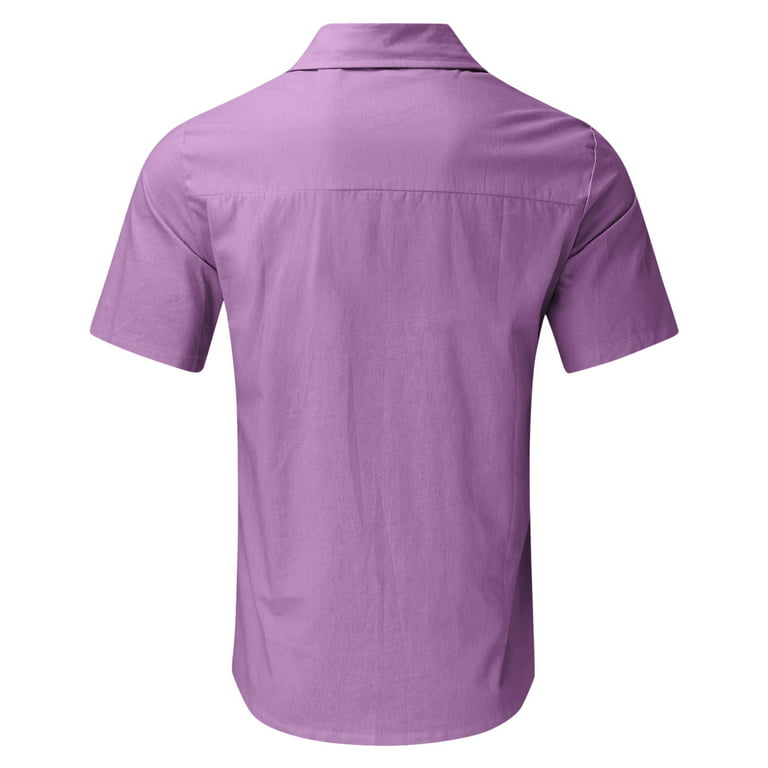 adviicd Mens Button Down Long Sleeve Shirts eve Free Shirts Summer Shirt  Pink M 
