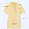 thumbnail image 3 of Educated Uniforms Girls 2T-20 Short Sleeve Pique Polo Shirt(Yellow 2T), 3 of 5