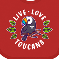 thumbnail image 4 of Inktastic Live Love Toucans Boys or Girls Baby Bib, 4 of 4