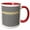 Red/White, variant on 3drose, Gold and Black Chic Chevron Stripes, 11oz Mug