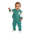 thumbnail image 2 of Wonder Nation Baby Boys Varsity Jacket and Jogger Pants Matching Set, 2-Piece, Sizes 0/3M-24M, 2 of 6