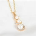 thumbnail image 4 of QIQUWOHUL Pearl Jewelry Set Freshwater Cultured Pearls Pendant Necklace Teardrop Pearl Dangling Earrings Cubic Zirconia Pearl Wedding Jewelry Set For Bridal Women Bridesmaids & Br, 4 of 8