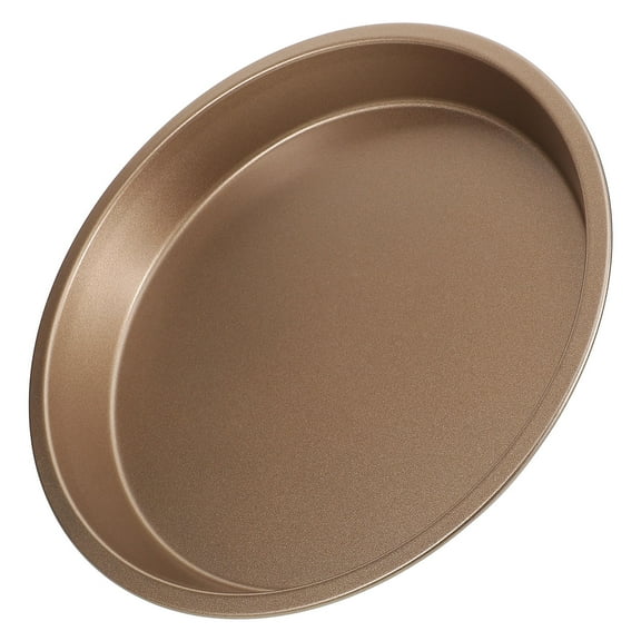STRANDCHIC Non-Stick Metal Pizza Pan, Golden Round Baking Tray for Pizza, Cookies, Bread, and Various Foods