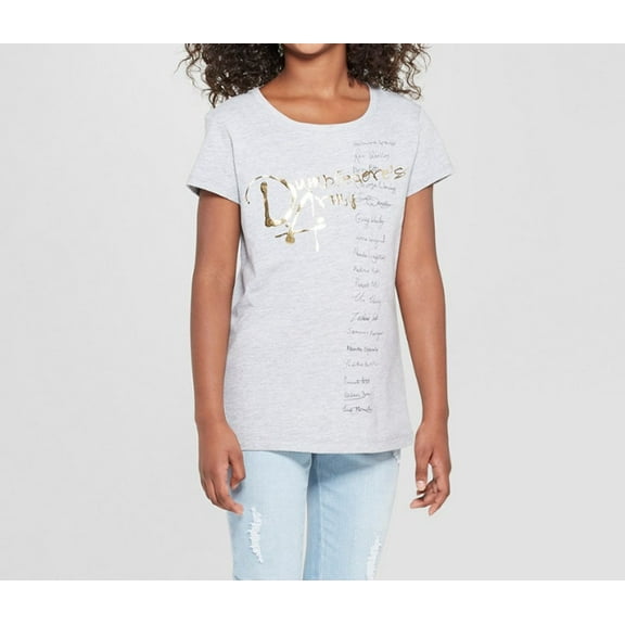 Harry Potter Girls' Dumbledore's Army List Short Sleeve T-Shirt - (Heather Gray, X-Small 4/5)