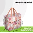 thumbnail image 3 of Garden Tool Bag,Pink Bichon Frise and Flower Garden Tool Organizer,Garden Gifts,Waterproof Multi-Pocket Garden Tool Storage 11.8x5.5x11.4 Inch(Tools NOT Included), 3 of 6