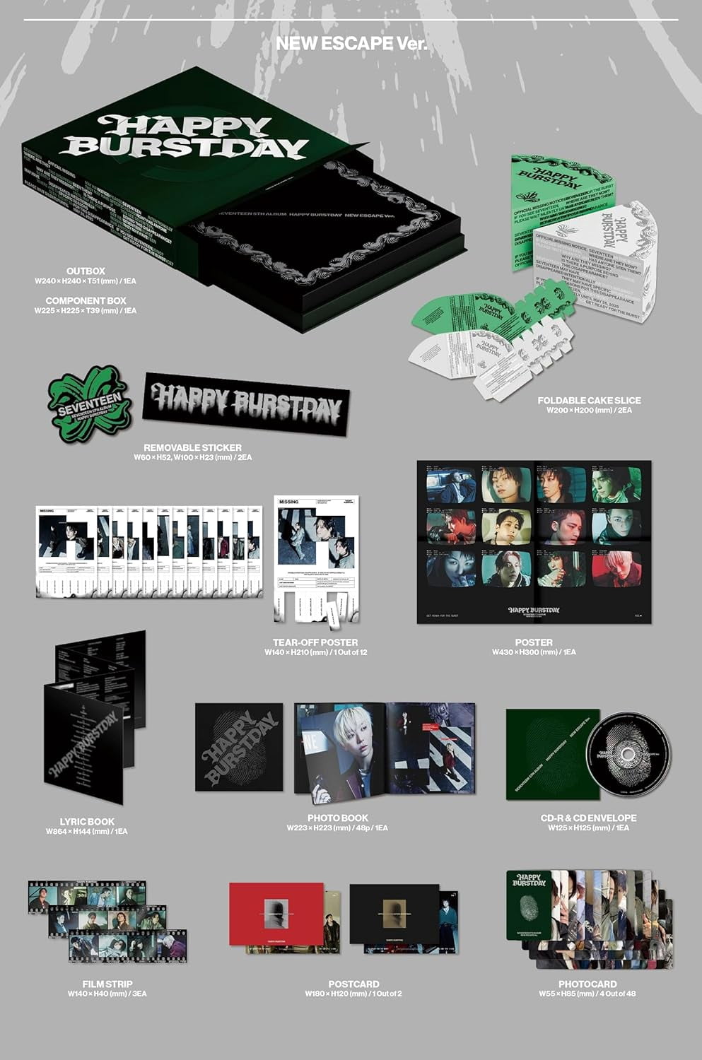 SEVENTEEN - [HAPPY BURSTDAY] 5th Album NEW BURSTDAY Version