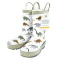 thumbnail image 2 of Hudson Baby Boys Rain Boots, Neutral Sage Dinosaurs, 4 Toddler, 2 of 4